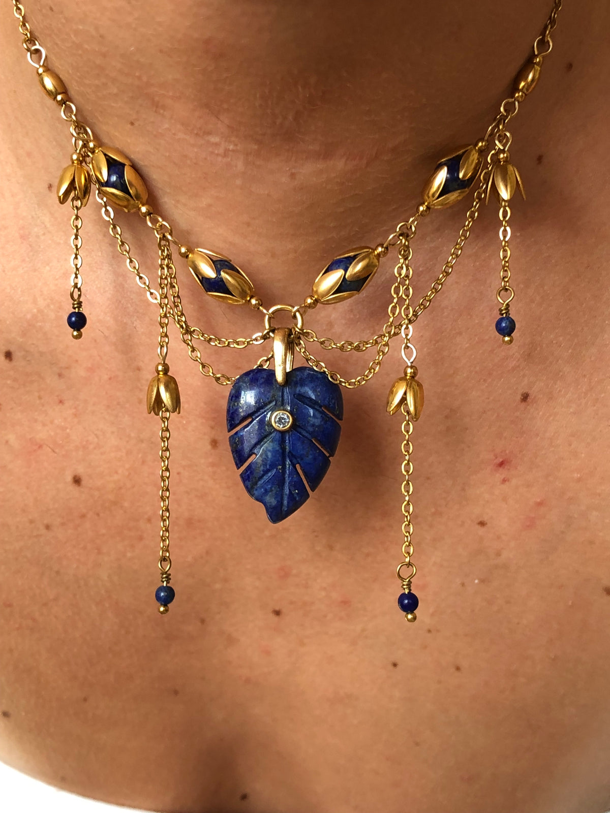Collier "Elowen" Lapis-lazuli