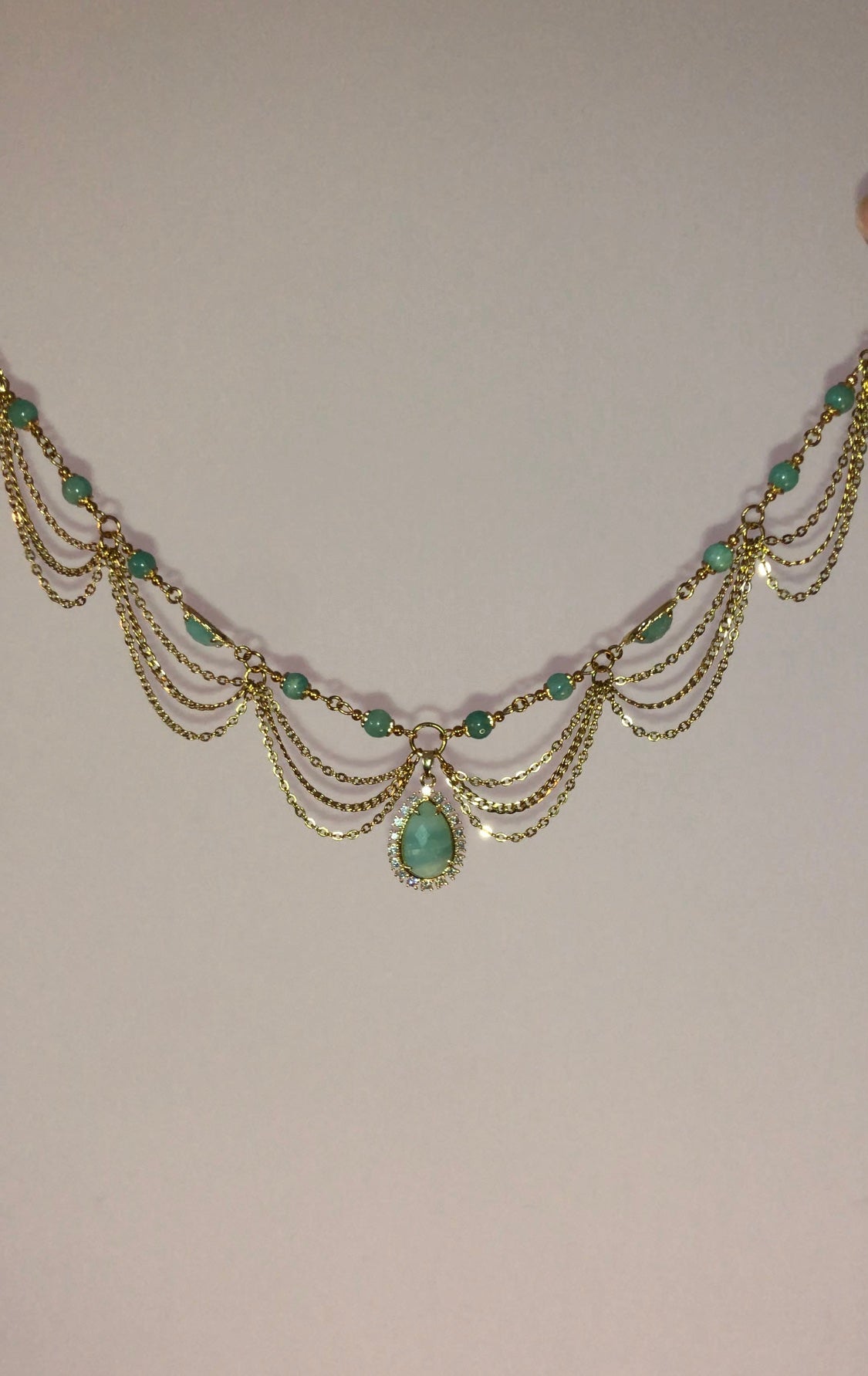 Collier « Jasmine » Amazonite