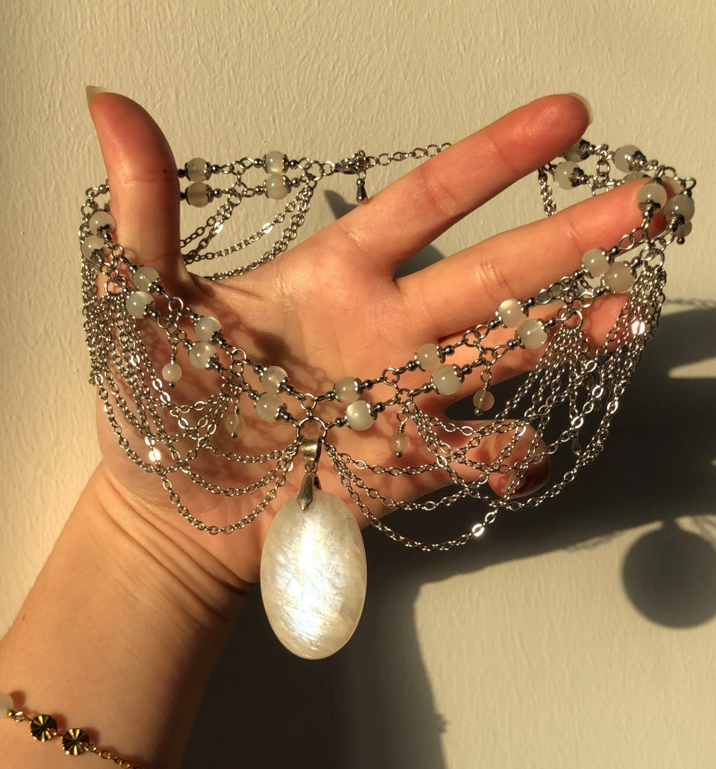 Collier « Mélusine » Pierre de Lune