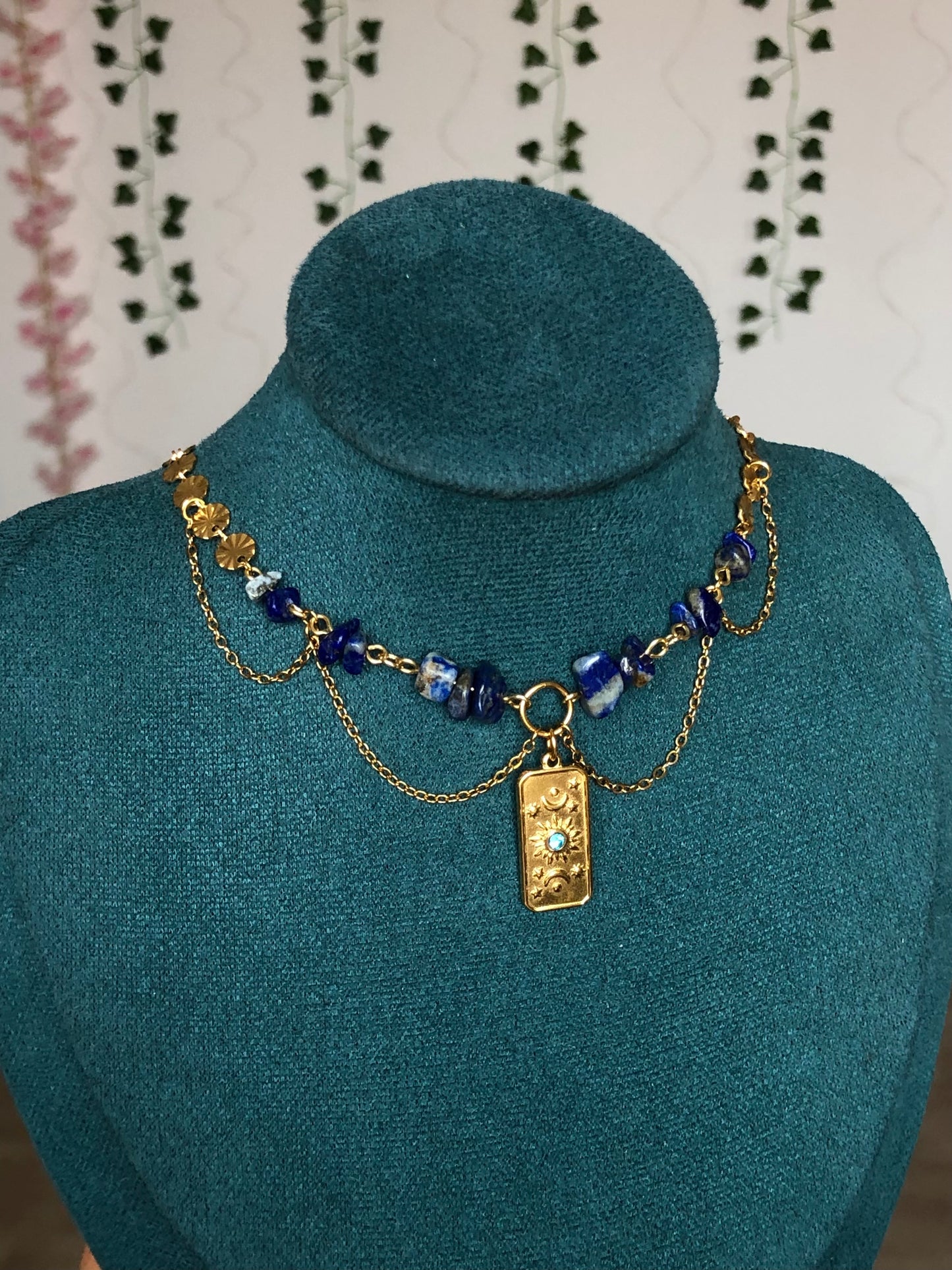 Collier « Séléné » Lapis-lazuli