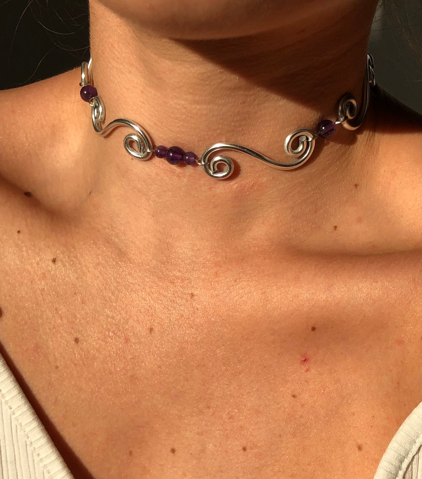 Choker Améthyste