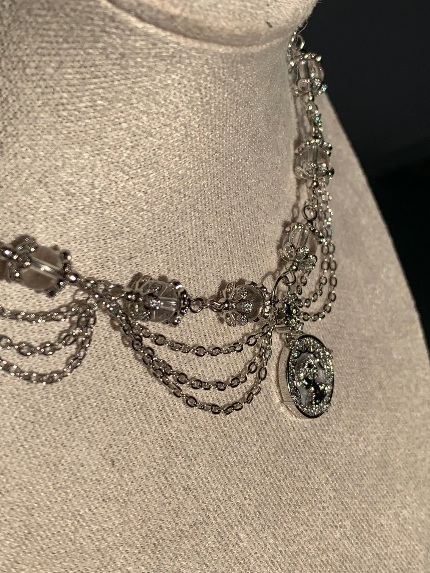 Collier « Reine Victoria » Cristal de Roche