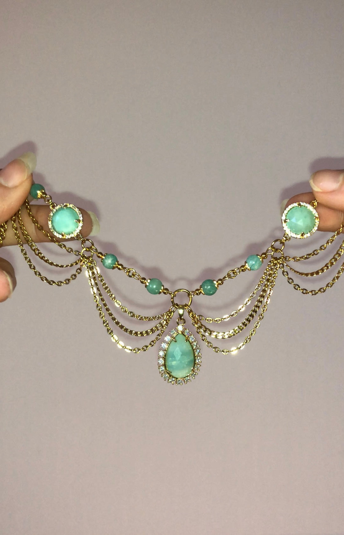 Collier « Jasmine » Amazonite
