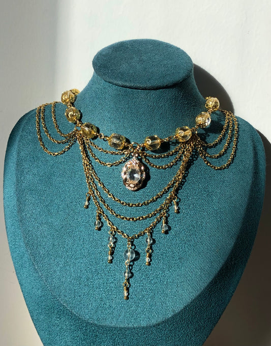 Collier « Reine Charlotte » Cristal de roche