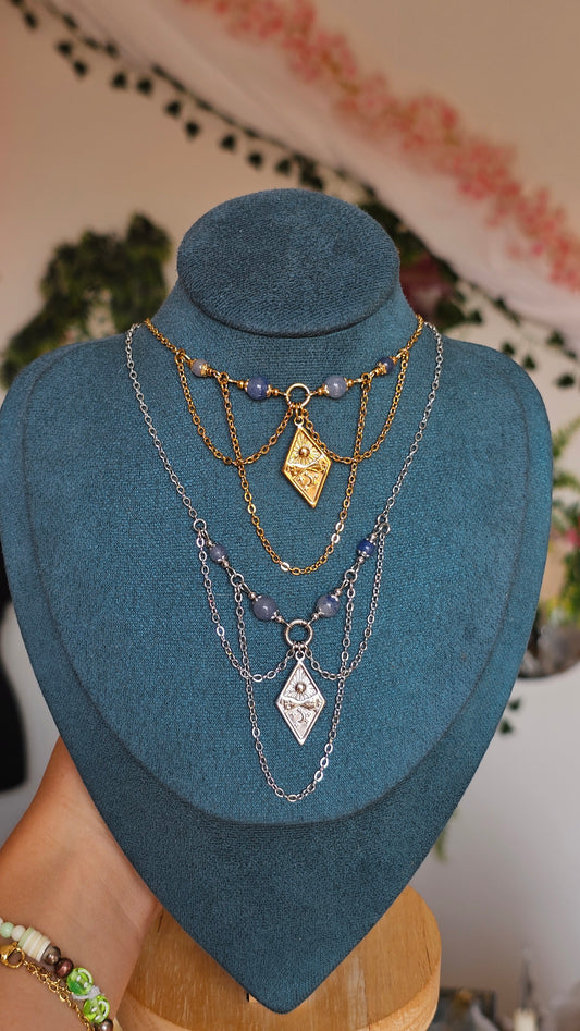 Collier "Horizon" Aventurine bleue