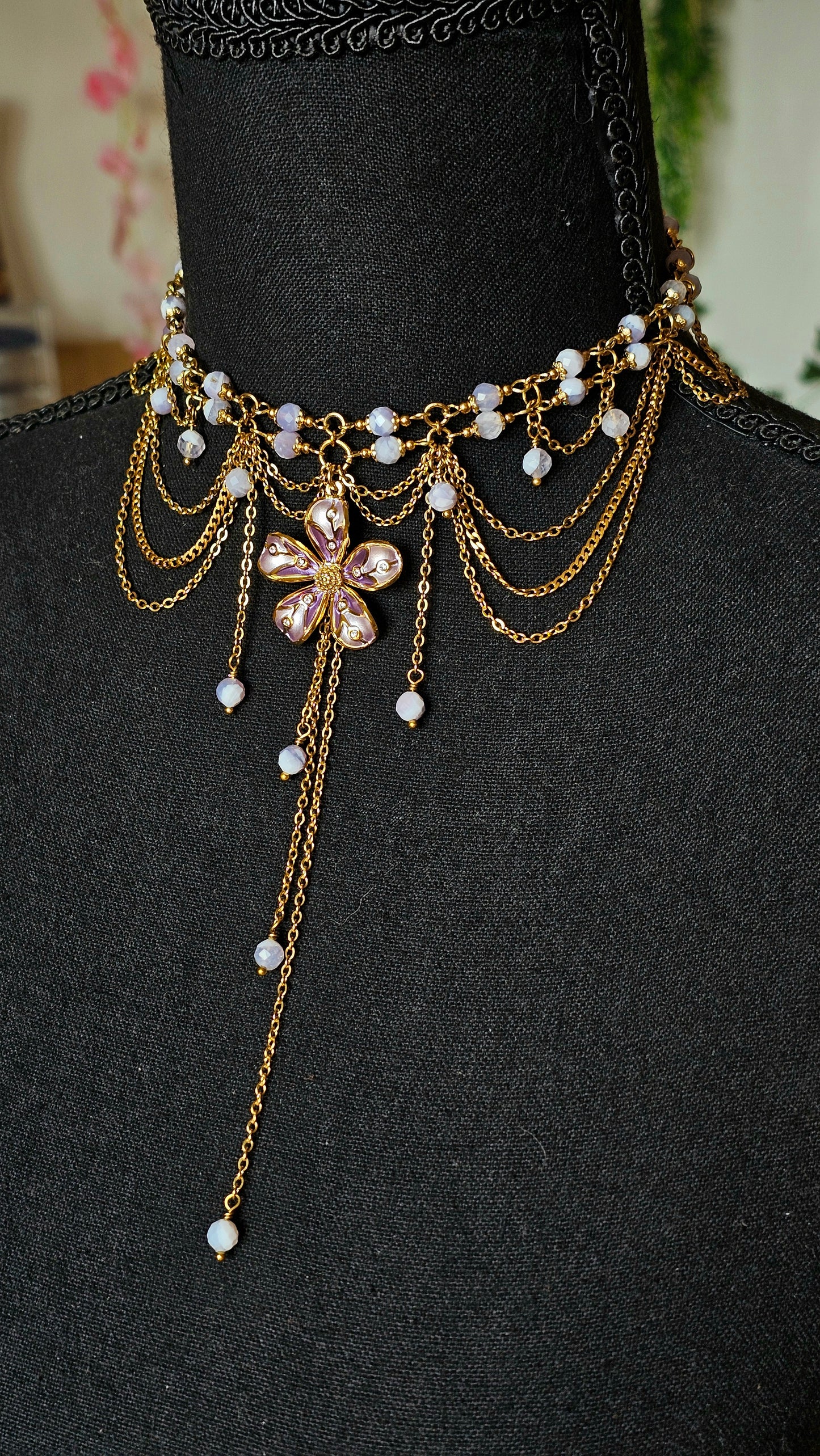 Collier "Lydia" Améthyste lavande