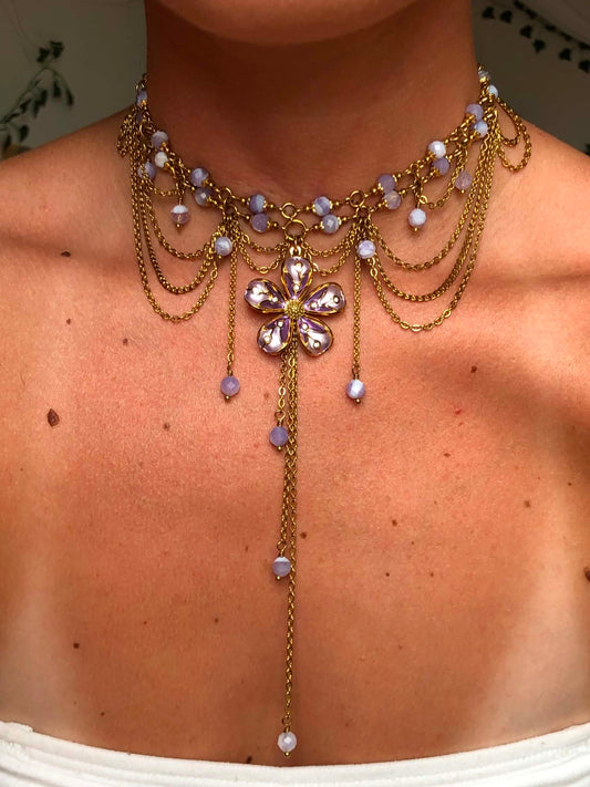 Collier "Lydia" Améthyste lavande