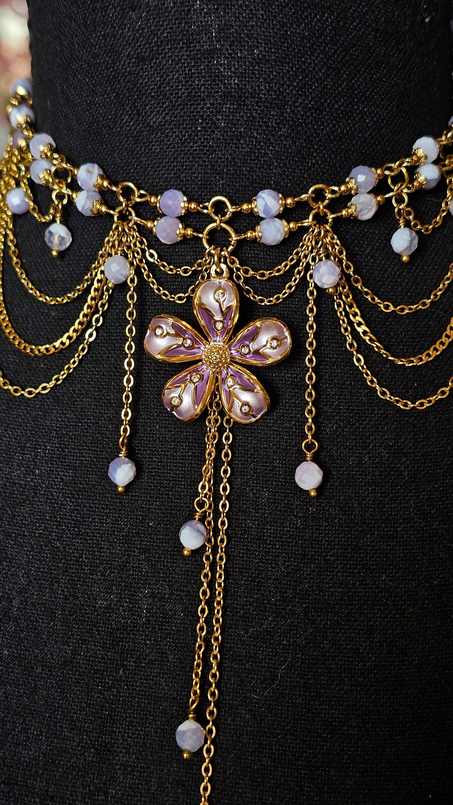 Collier "Lydia" Améthyste lavande