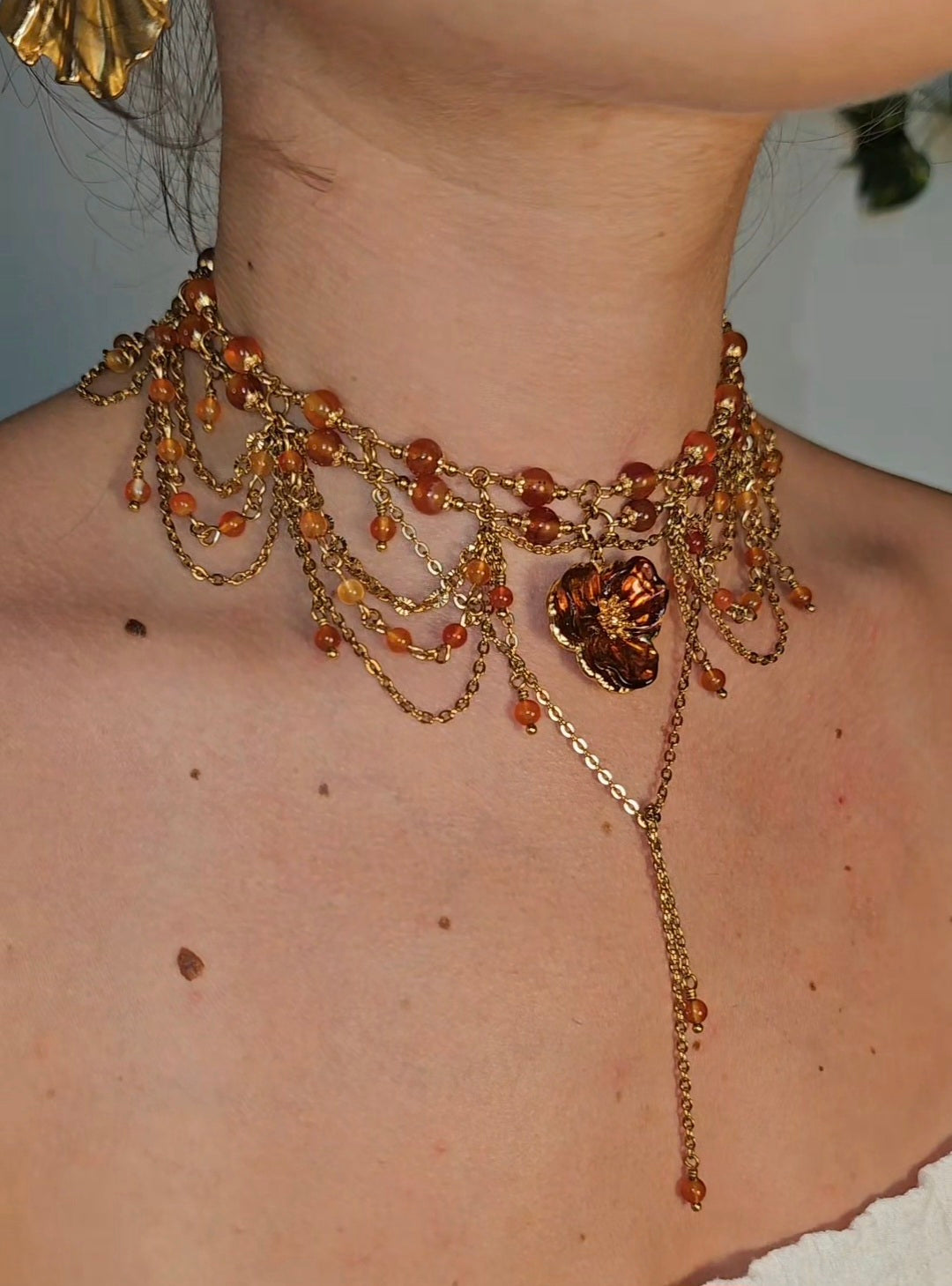 Collier "Nefertari" Cornaline
