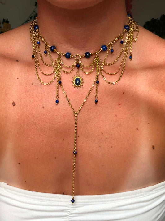 Collier "Crépuscule" Lapis-lazuli