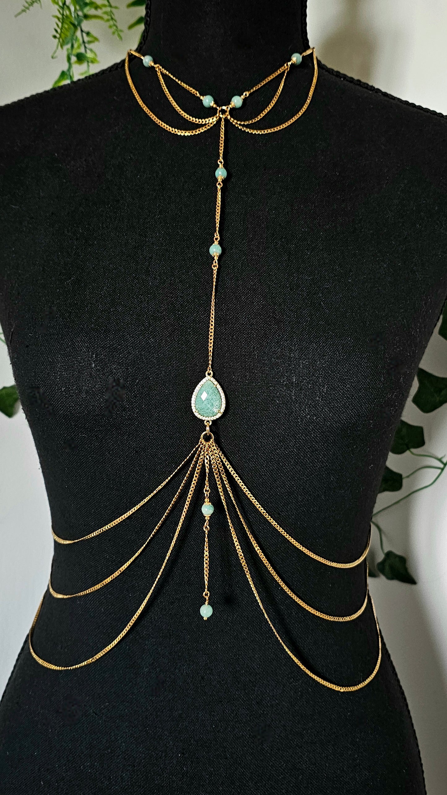 Bijou de corps Amazonite