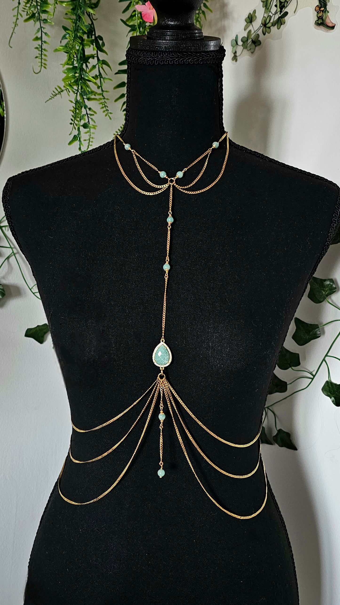 Bijou de corps Amazonite