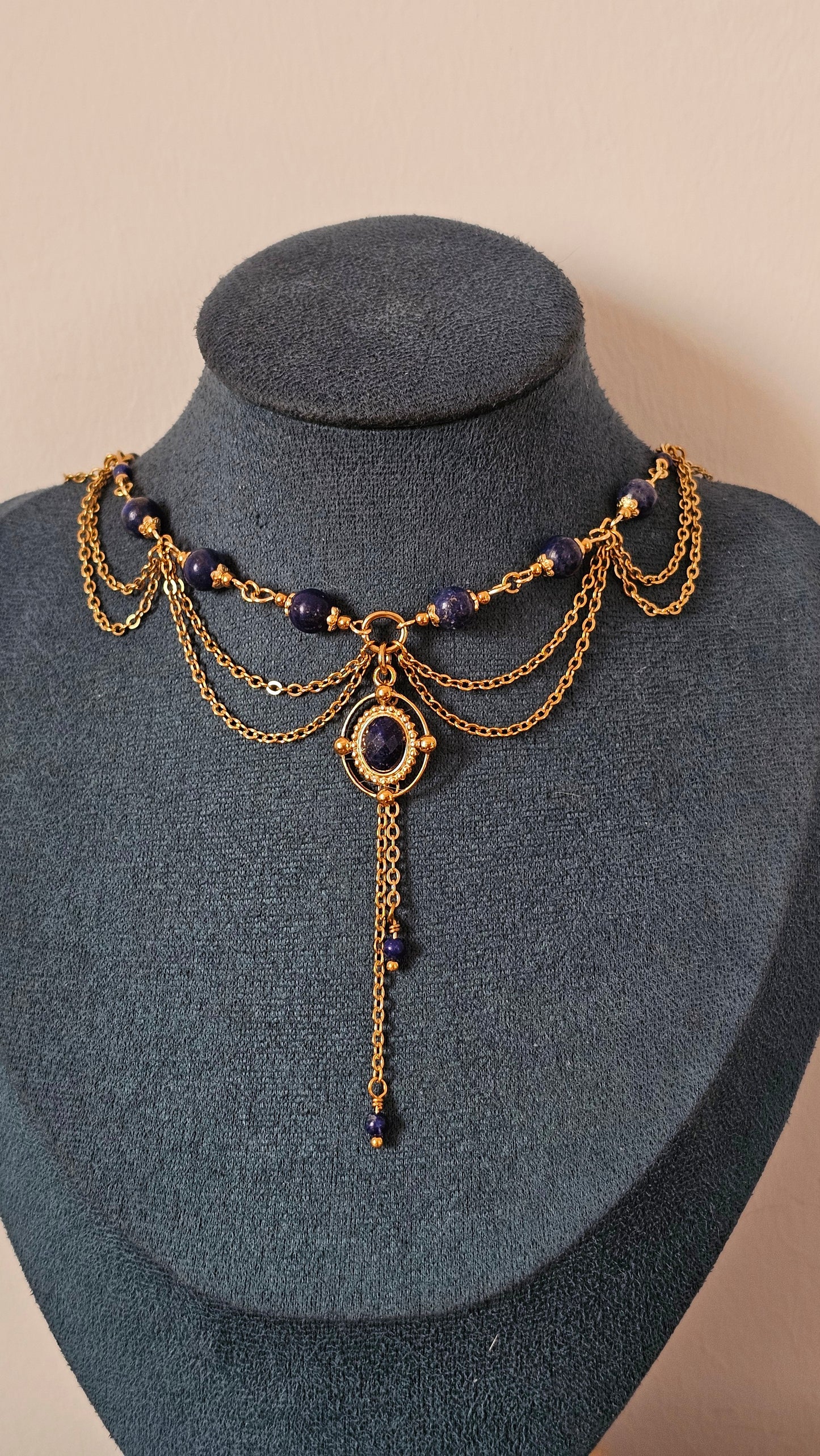 Collier "Norah" Amazonite ou Lapis-lazuli
