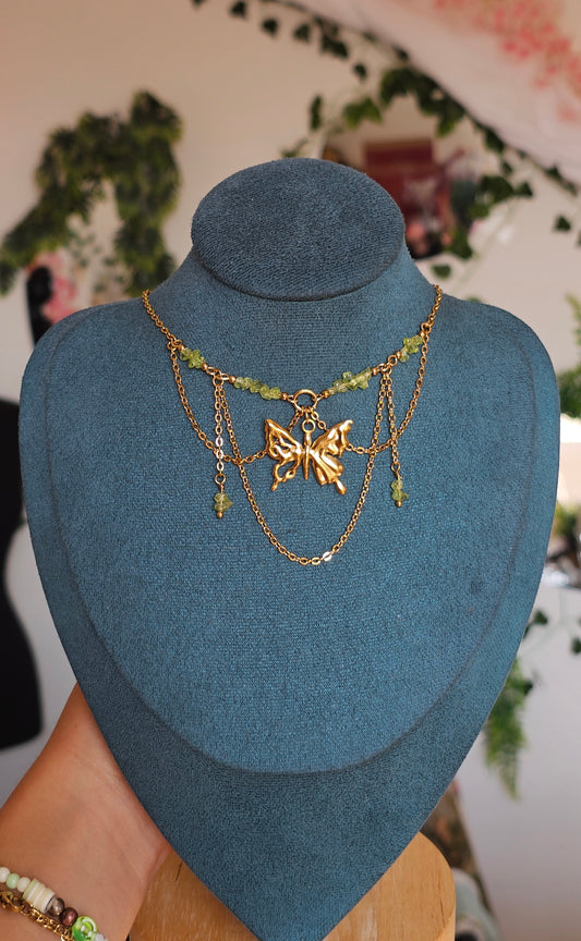 Collier "Papillon" Péridot