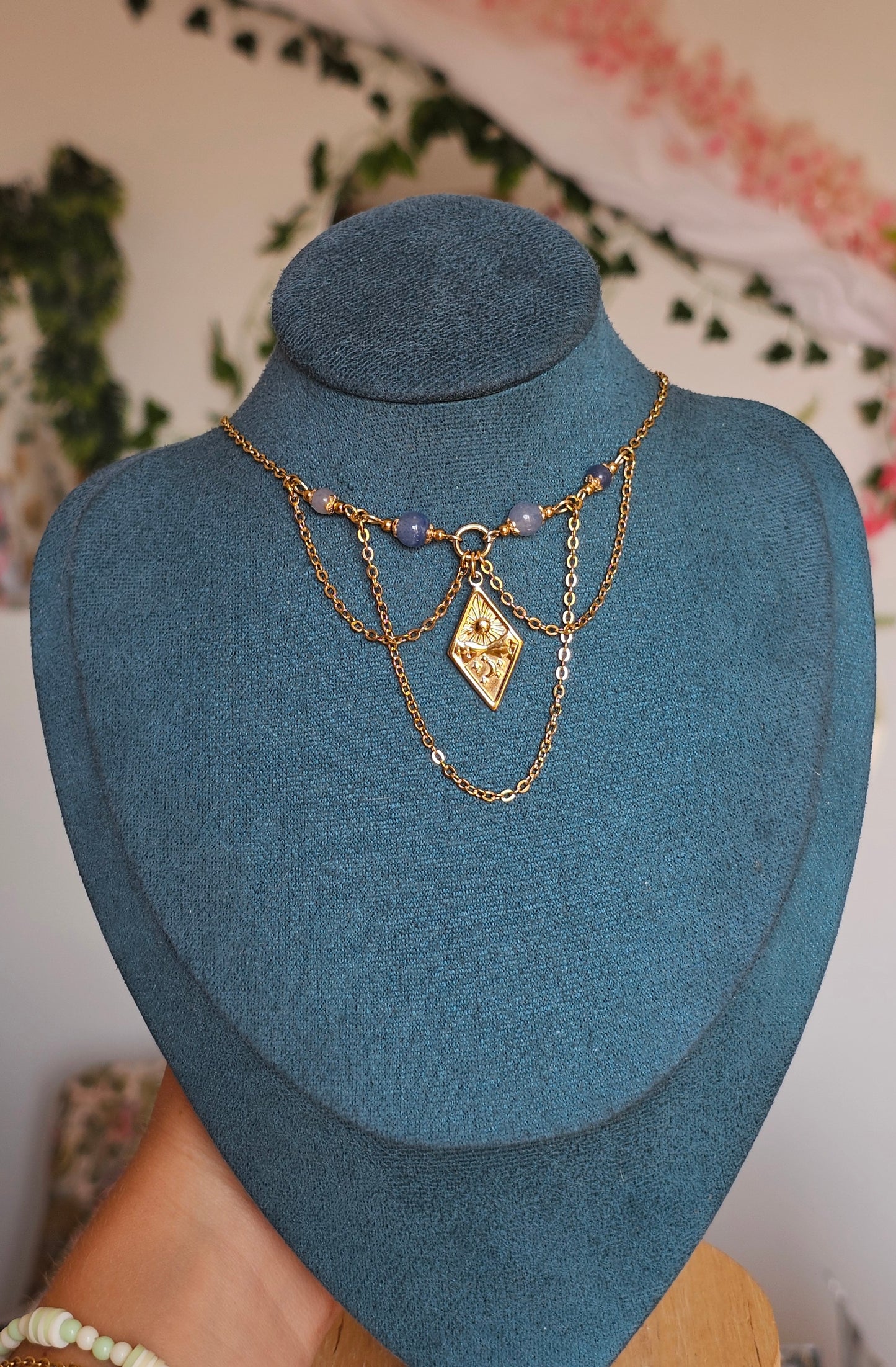 Collier "Horizon" Aventurine bleue