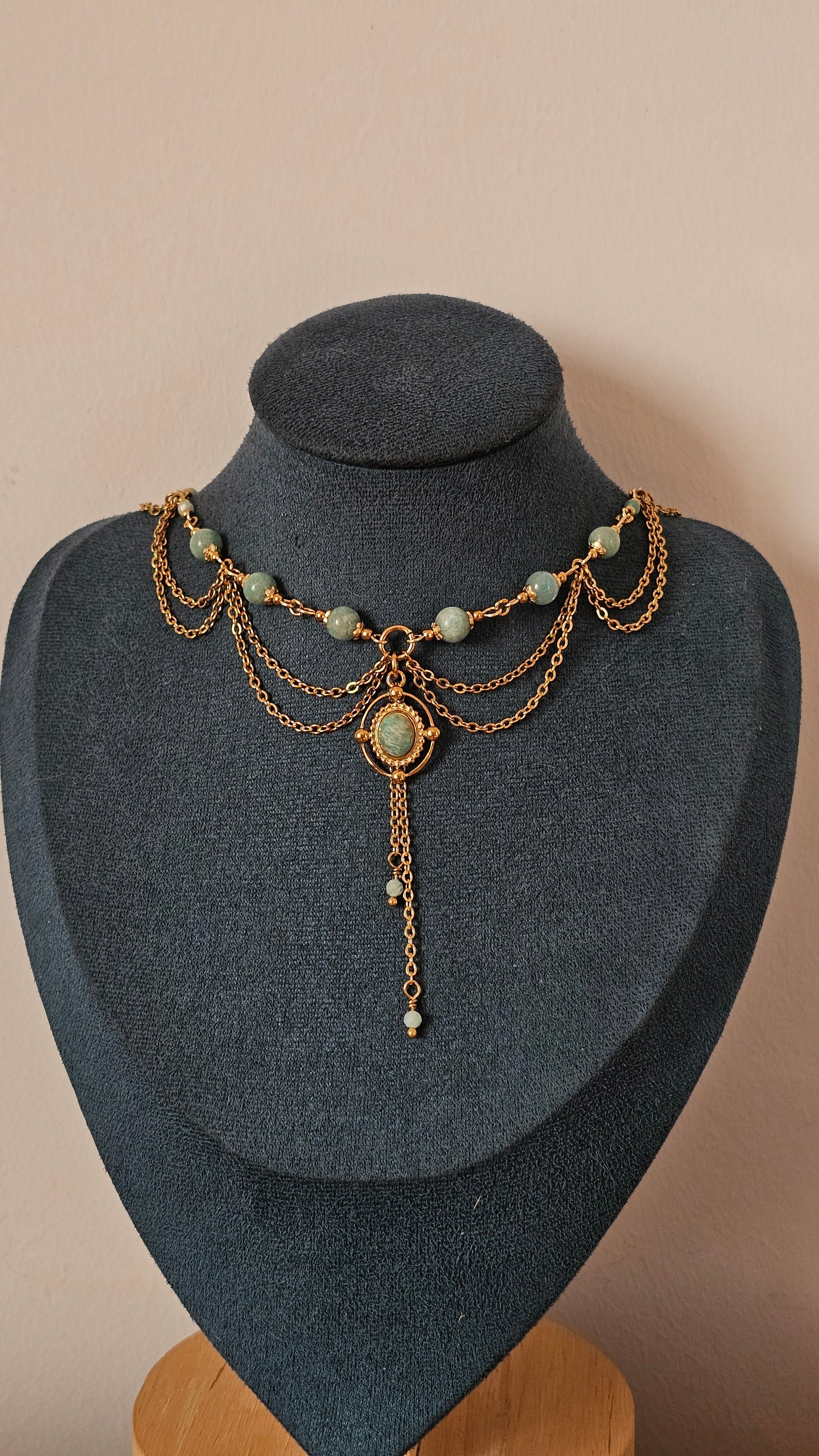 Collier "Norah" Amazonite ou Lapis-lazuli