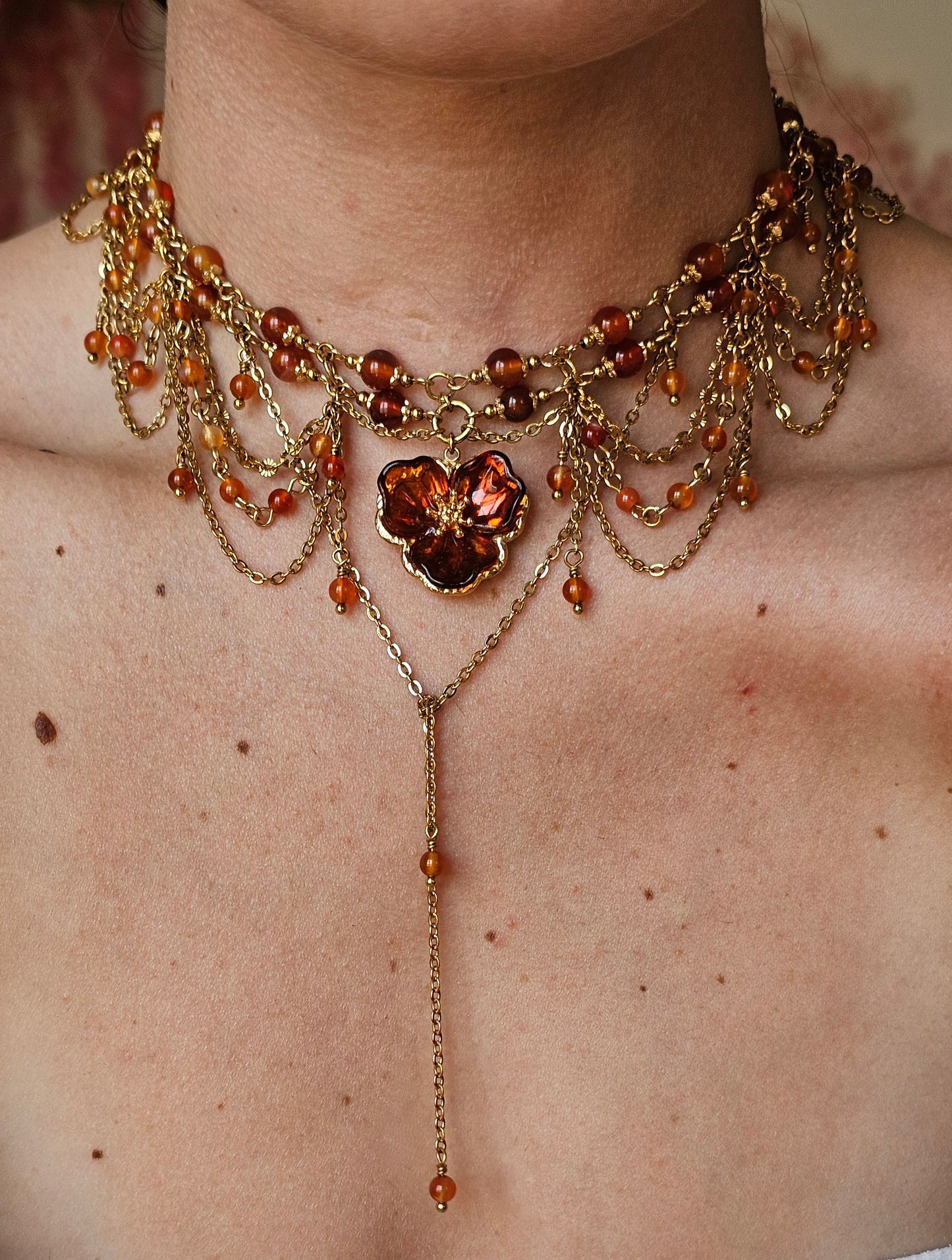 Collier "Nefertari" Cornaline