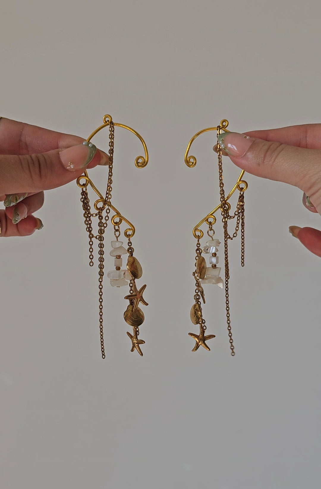 Manchettes d’oreilles "Calista" Perles nacrés