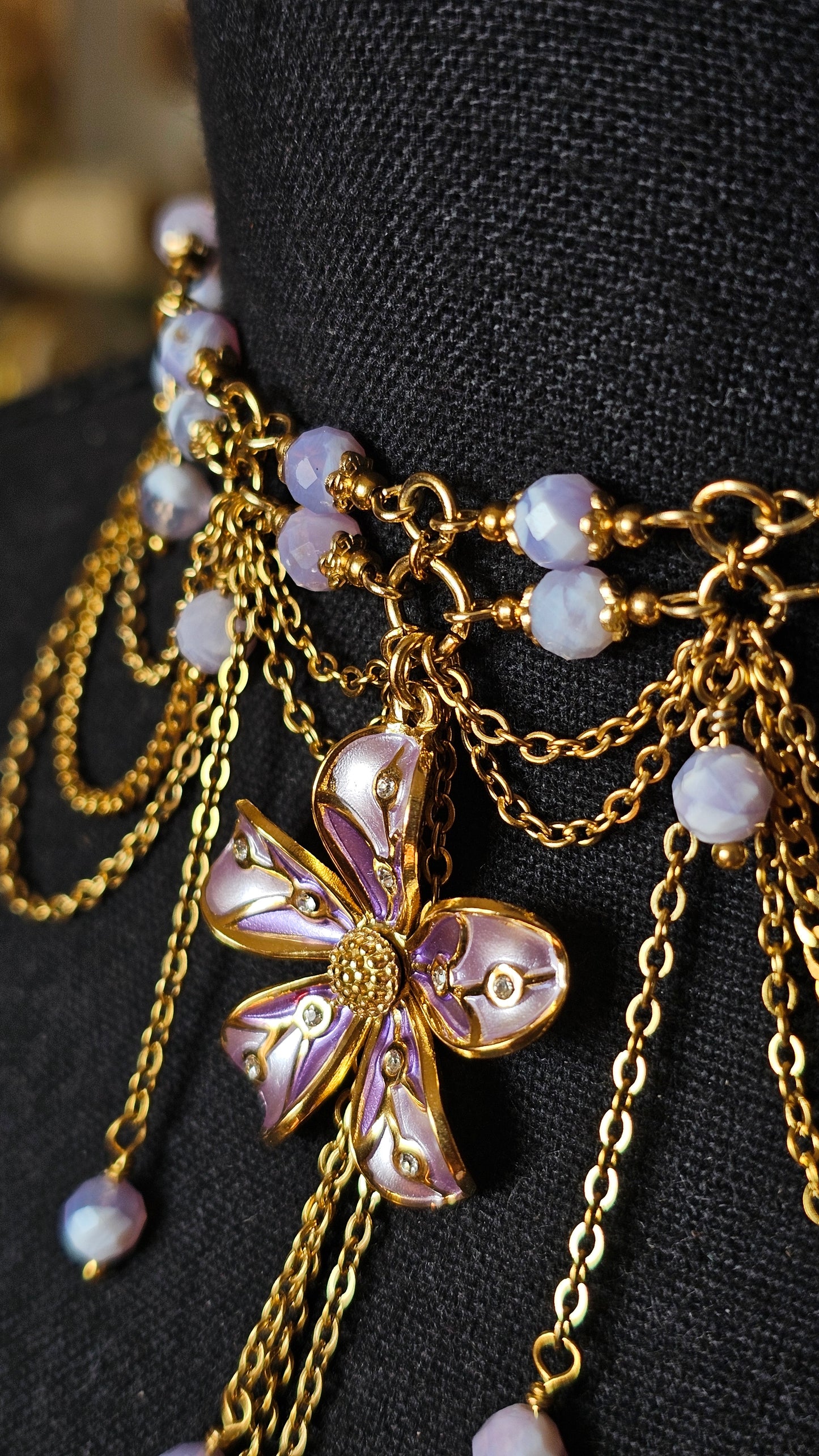 Collier "Lydia" Améthyste lavande