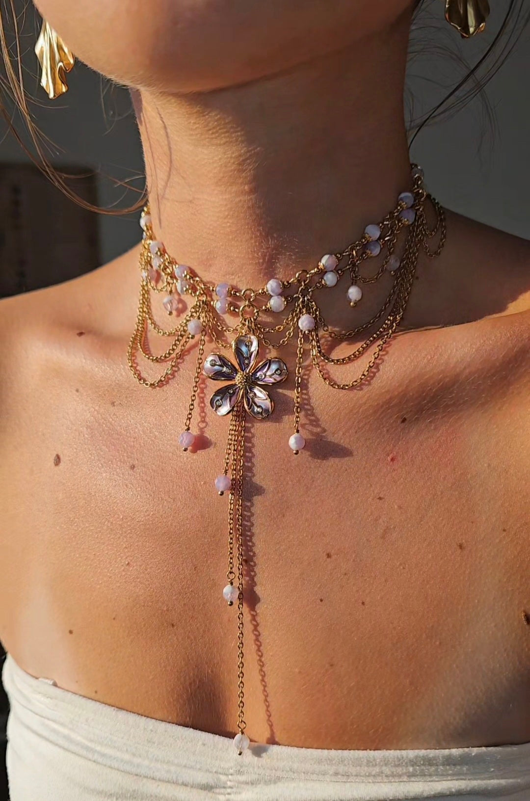 Collier "Lydia" Améthyste lavande