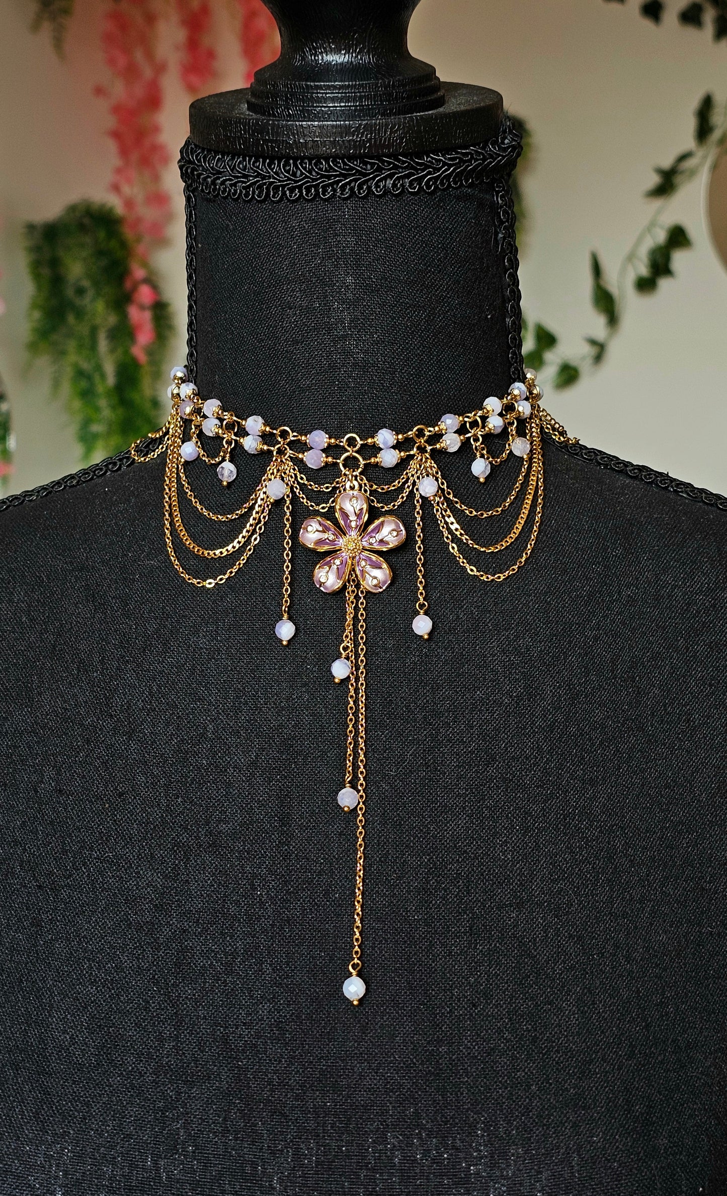 Collier "Lydia" Améthyste lavande
