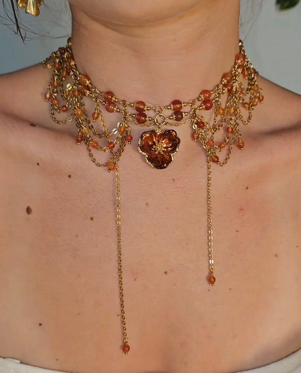Collier "Nefertari" Cornaline